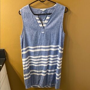 Beachlunchlounge Blue and White Striped Dress